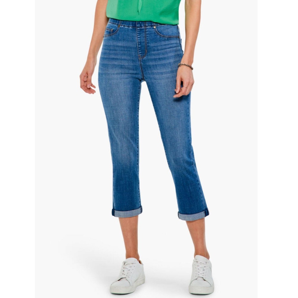 Liverpool Chloe Pull-On Jeans Womens 4 Blue Crop Cantrell Stretch Denim